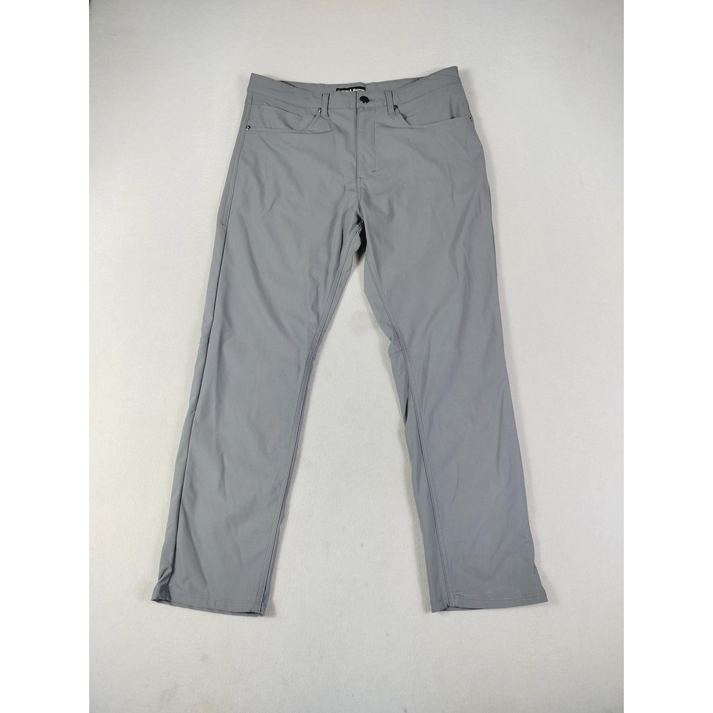 Hudson & Barrow Pants Mens 34x30 Gray Performance Tech Chino Casual‎ Workwear